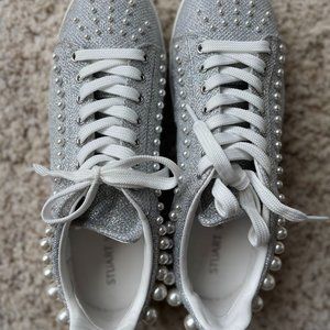 STUART WEITZMAN PEARL and CRYSTAL SNEAKERS